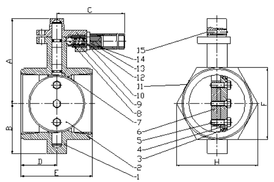 High-pressure floating ball valve